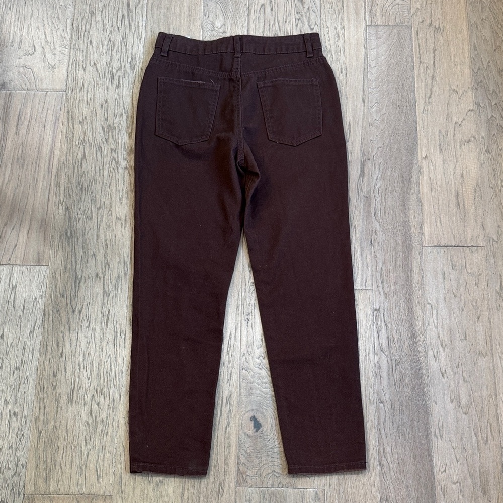 NWT MOM Refuge Denim Chestnut Brow Jeans Juniors Size 5 - Picture 5 of 8